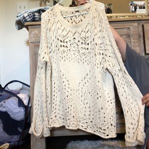 White free people sweater